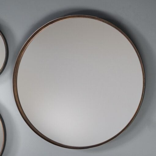 Reading Large Metal Framed Round Wall Mirror 61cm