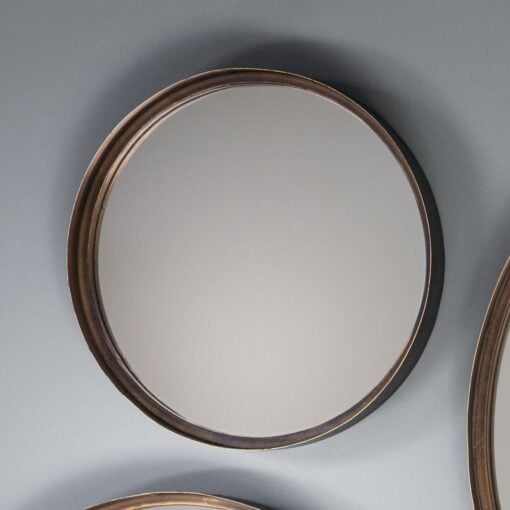 Reading Small Metal Framed Round Wall Mirror 30.5cm