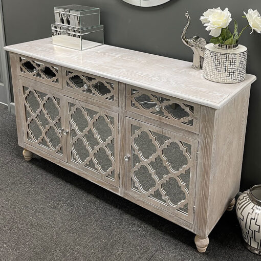 Newport Mirrored Glass 3 Drawer 3 Door Sideboard