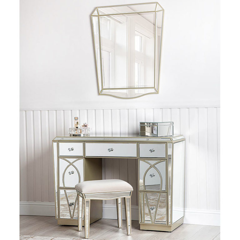 Mallory Champagne Gold Wall Mirror Picture Perfect Home