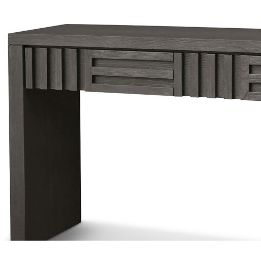 Rosalind Textured Dark Grey Oak Console Table Hallway Table
