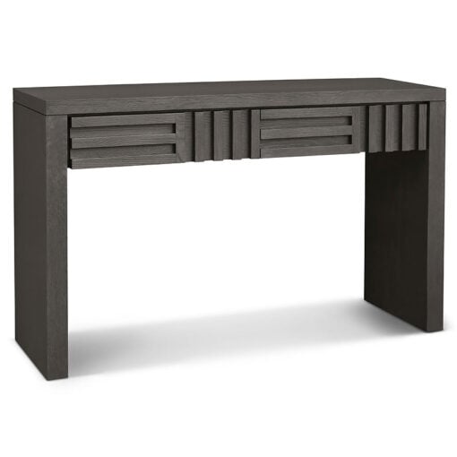 Rosalind Textured Dark Grey Oak Console Table Hallway Table