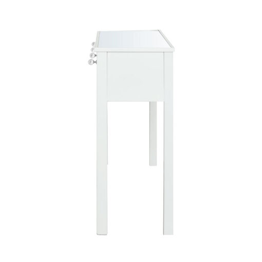 Georgia White Mirrored 4 Drawer Console Table