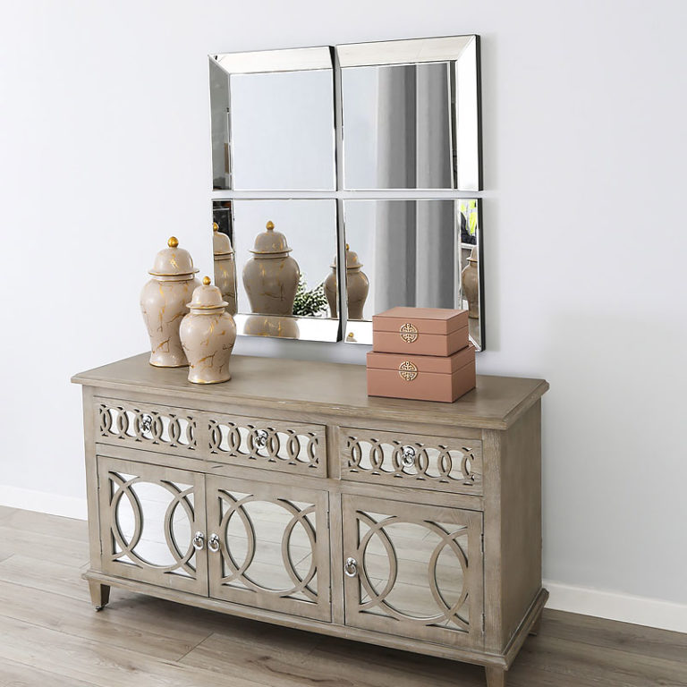 Set of 4 Square Wall Mirrors Picture Perfect Home