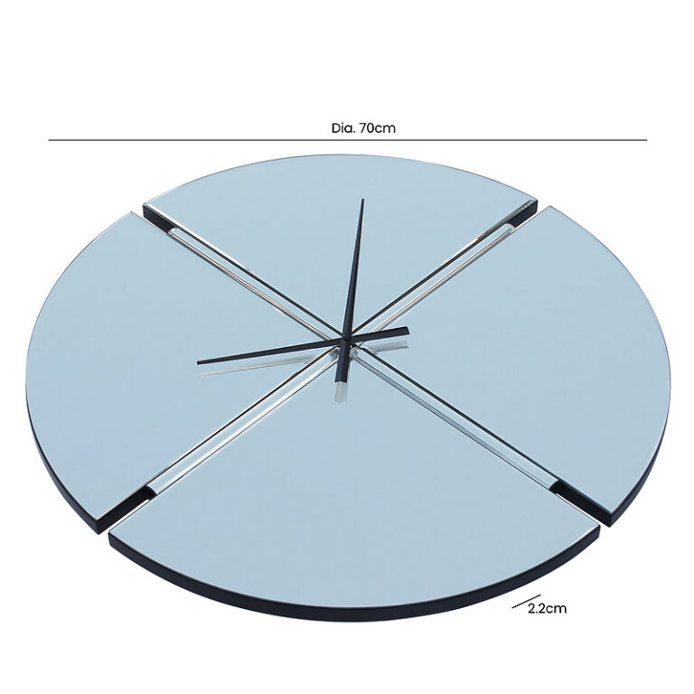 Classic Mirrored Minimalist Large Round 70cm Wall Clock Picture