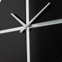 Black Mirrored Minimalist Round 50cm Wall Clock