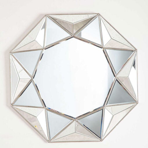 3D Octagon Geo Wall Mirror 80cm