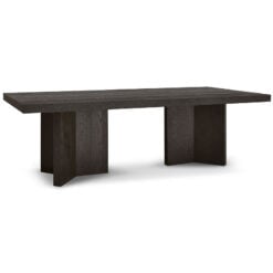 Madeline Dark Brown Oak Wood Veneer 10 Seater Dining Table 240cm