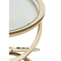 Soft Gold Suspended Ring End Display Side Table