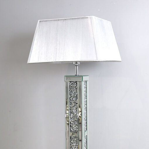 Diamond Crush Mirrored Bar Floor Lamp