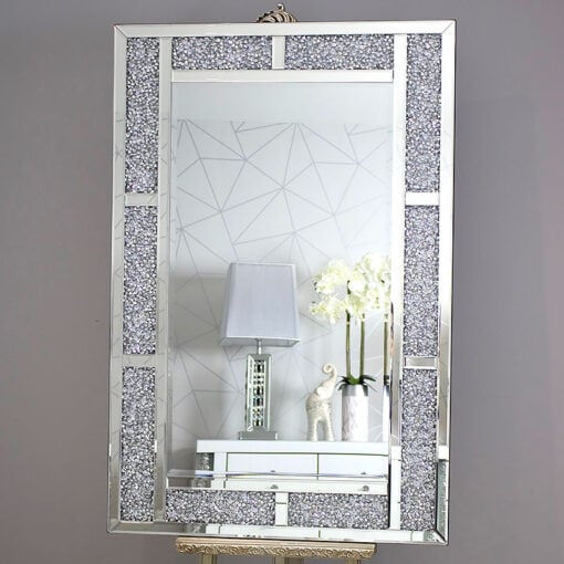 Diamond Crush Mirrored Wall Mirror 120cm