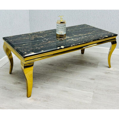 Luxury Black Marble Dining Table With Gold Legs 180cm | Picture Perfect ...