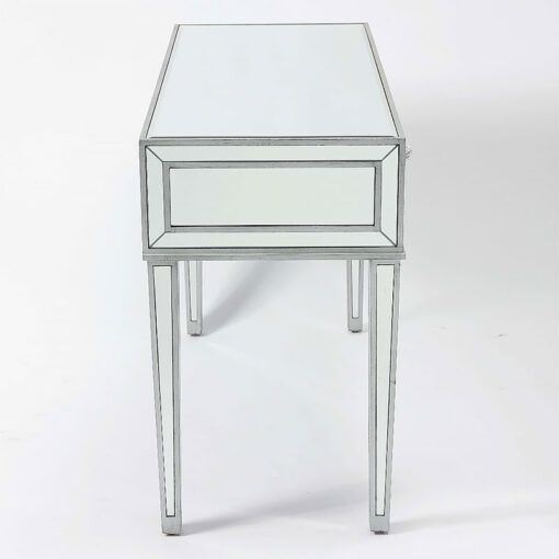 Celine Silver Mirrored Glass 2 Drawer Dressing Table Console Table