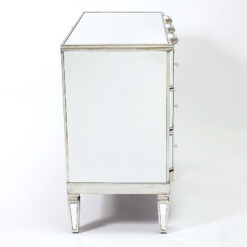 Lucca Vintage Venetian 3 Drawer Mirrored Glass Bedside Cabinet