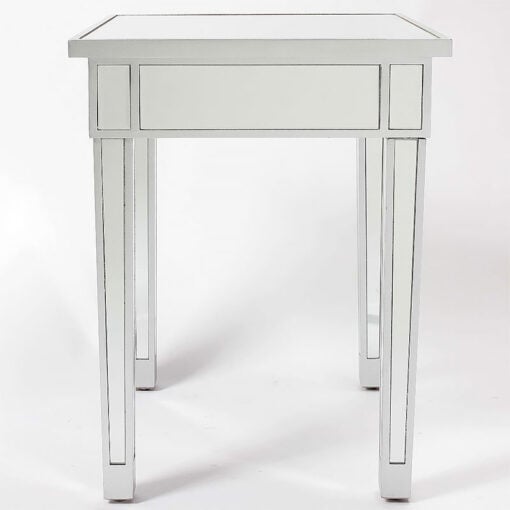 Celine Silver Mirrored Glass Square Side Table