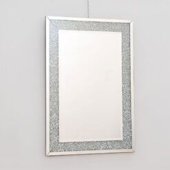 Diamond Crush Wall Mirror With Crushed Crystals Frame 120cm
