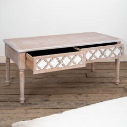 Newport Mirrored Glass 2 Drawer Coffee Table