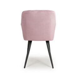 Dallas Blush Pink Brushed Velvet Tub Dining Chair