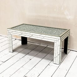 Diamond Crush Mirrored Glass Coffee Table 100cm
