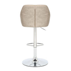 Melrose Mink Faux Leather Bar Stool With Chrome Leg