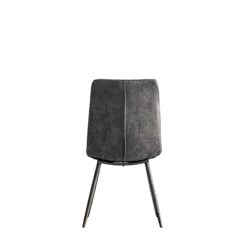 Aspen Dark Grey Industrial Faux Leather Dining Chair