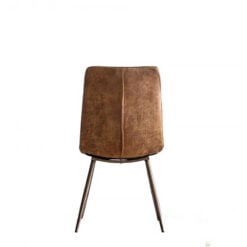 Aspen Tan Brown Industrial Faux Leather Dining Chair