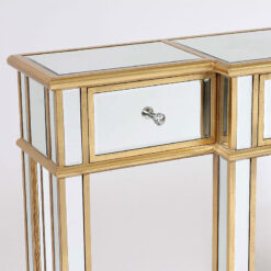 Canterbury 3 Drawer Gold Mirrored Venetian Console Table