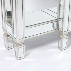Canterbury 3 Drawer Silver Mirrored Venetian Console Table