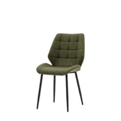 Chicago Mid-Century Bottle Green Curved Scoop Back Dining Chair