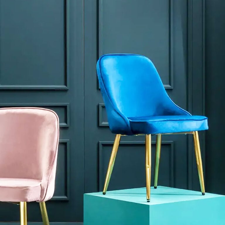 Set Of 2 Alexandria Dusky Blush Pink Velvet Dining Chairs With Gold