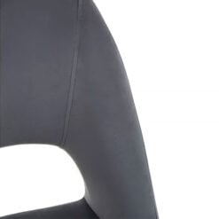 Attica Grey Velvet Dining Chair With Black And Silver Legs