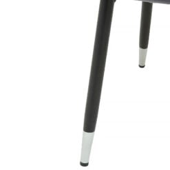 Attica Grey Velvet Dining Chair With Black And Silver Legs