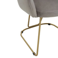 Montserrat Mink Velvet Tub Dining Chair With Gold Legs