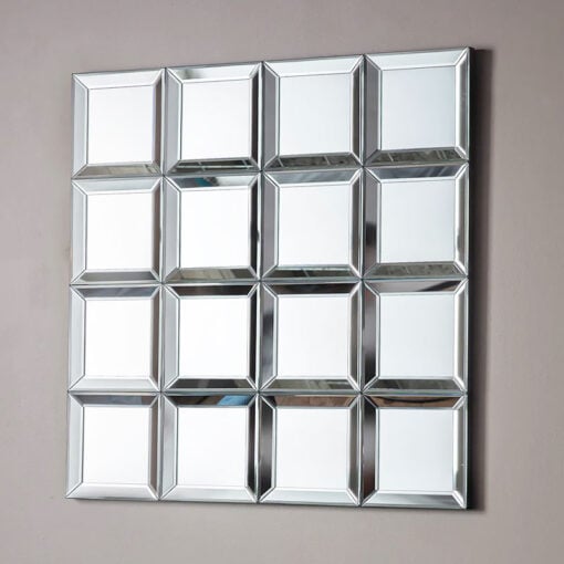 Brockham Panelled Grid Wall Mirror 80cm