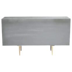 Art Deco Boho 4 Door Large Mango Wood And Gold Metal Sideboard