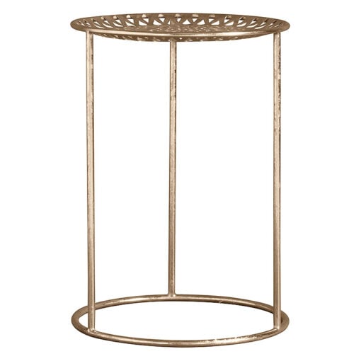 Boho Moroccan Gold Metal Side Table End Table