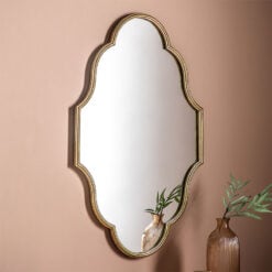 French Cottage Gold Wall Mirror 90cm