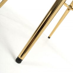 Melisande Black Brushed Velvet Tub Bar Stool With Gold Metal Legs