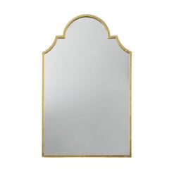 Modern Arched Gold Metal Large Wall Mirror 80cm