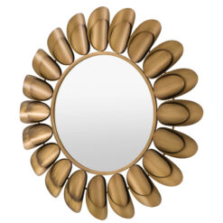 Modern Layered Large Bronze Antique Gold Wall Mirror 94cm