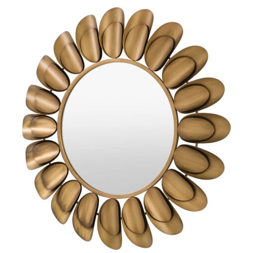 Modern Layered Large Bronze Antique Gold Wall Mirror 94cm