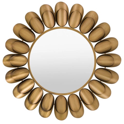 Modern Layered Large Bronze Antique Gold Wall Mirror 94cm