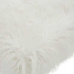 Art Deco Boho White Faux Fur Sheepskin And Gold Metal Bedroom Bench