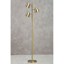 Art Deco Gold Brass Metal 3 Adjustable Spotlight Floor Lamp 163cm
