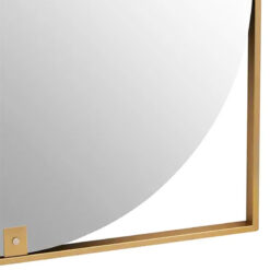 Art Deco Large Square Gold Metal Geometric Wall Mirror 71cm