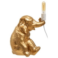 Boho Elephant Animal Character Gold Table Lamp Desk Lamp 34cm