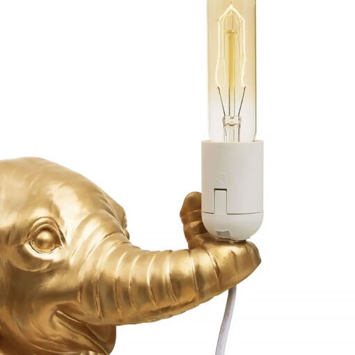 Boho Elephant Animal Character Gold Table Lamp Desk Lamp 34cm