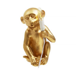 Boho Monkey Animal Character Gold Table Lamp Desk Lamp 34cm