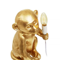 Boho Monkey Animal Character Gold Table Lamp Desk Lamp 34cm