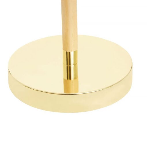 Brass Gold Metal And Wood Adjustable Table Desk Lamp 49cm